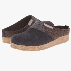 NWOT Haflinger Women's "Freedom Flat" Wool Clog Slipper — Size 37
